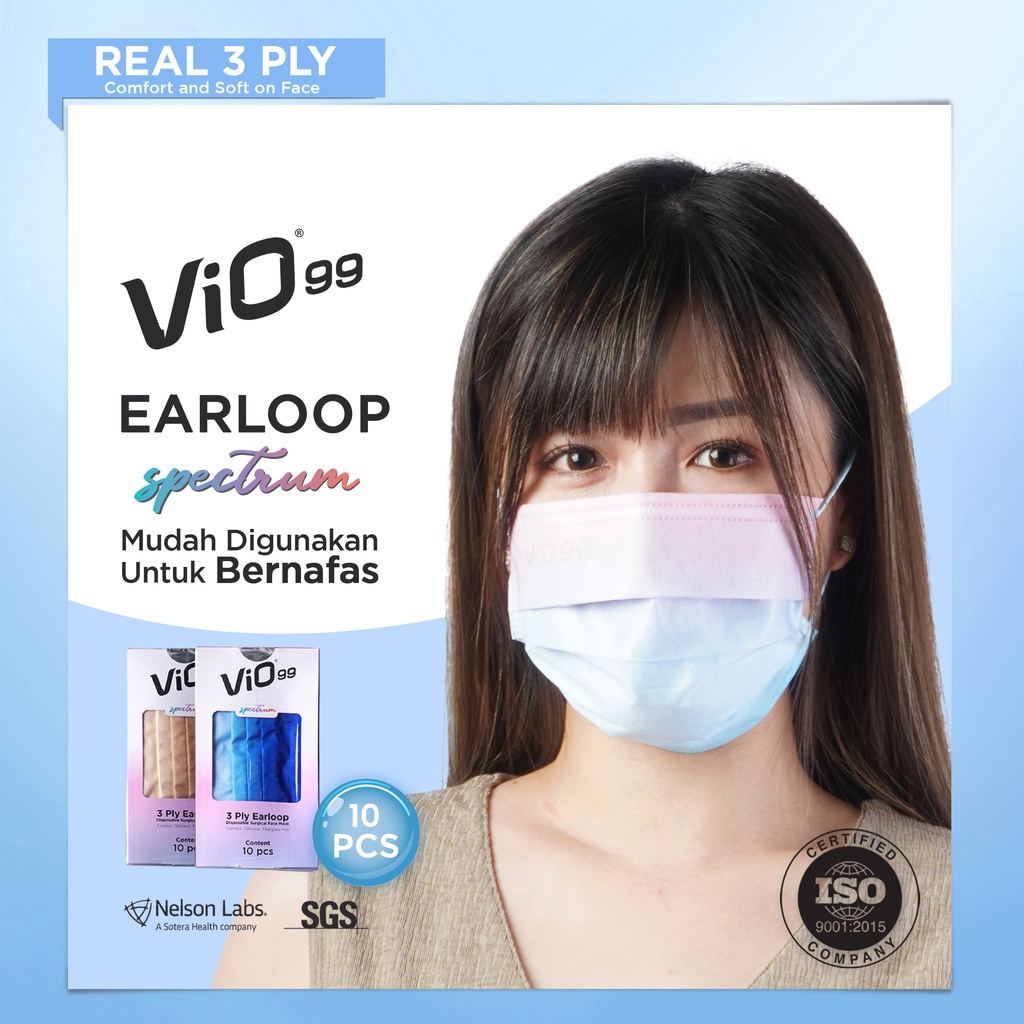 Vio - Spectrum Mask '10S 3Ply Earloop ada izin kemenkes filtrasi 99%