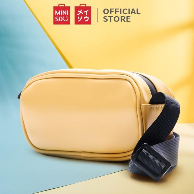 MINISO Tas Selempang Wanita Harajuku Jepang Persegi Sling Bag Woman - Hitam