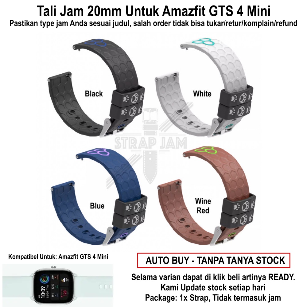 CUTE Strap Amazfit GTS 4 Mini - Tali Jam Tangan 20mm Silikon Lucu Imut