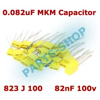 Capasitor MKM 0,082uf 100V 823 82nf 823J100 Kapasitor Elco Condensator
