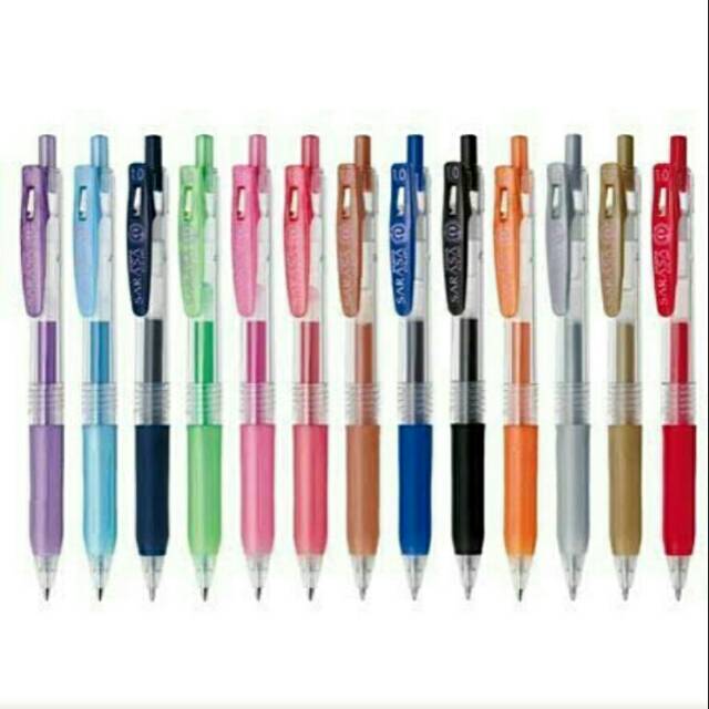 

pulpen zebra sarasa clip 1.0mm pena pen alat tulis belajar menulis 4pcs