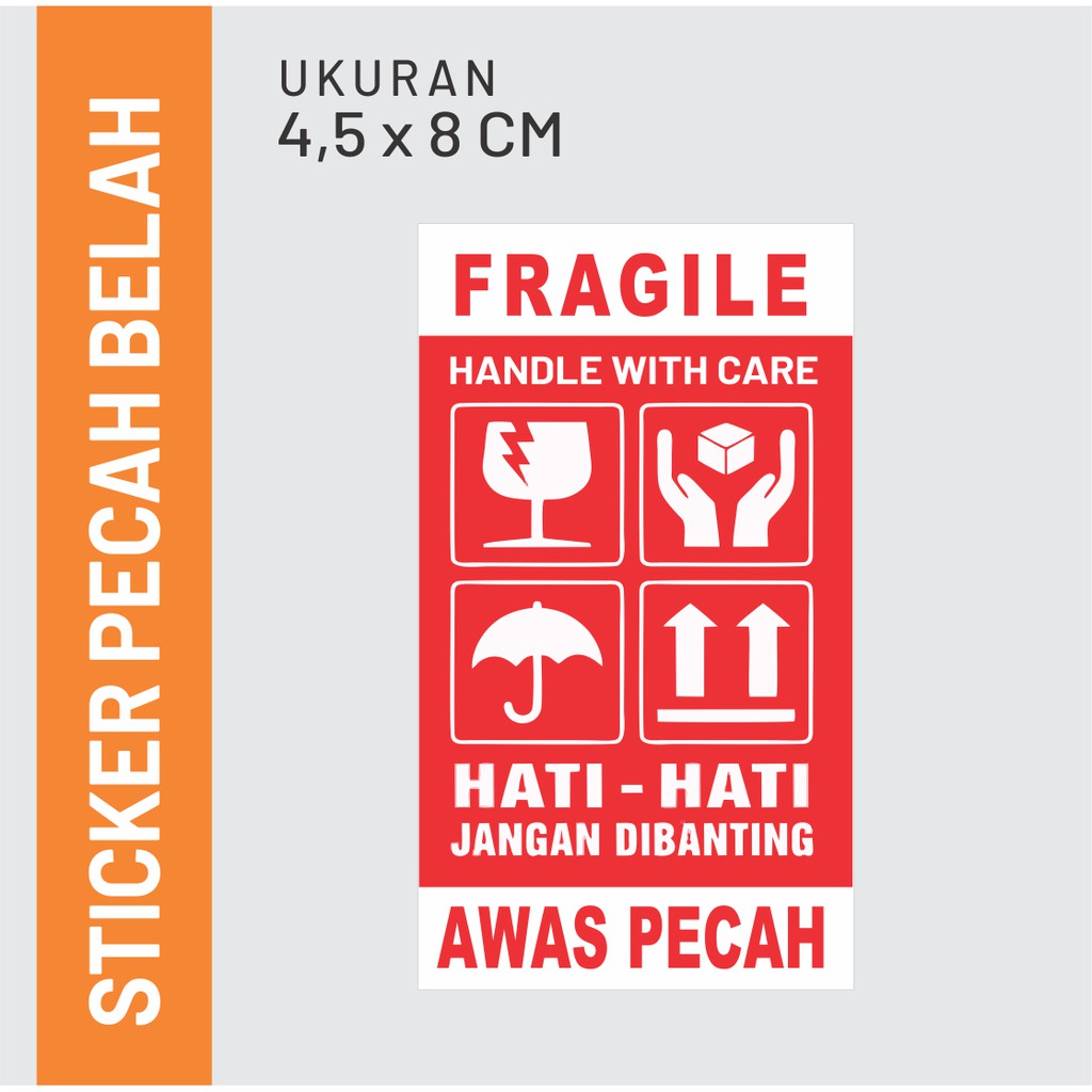 STICKER FRAGILE Pecah Belah / stiker pecah belah - Seri 003