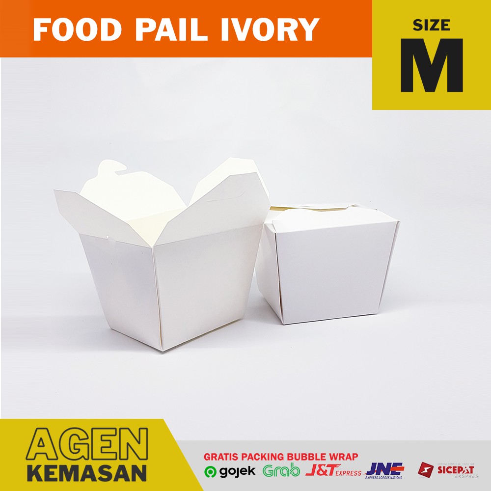 Food Pail Box Ivory Putih Ukuran M Rice Box Laminasi