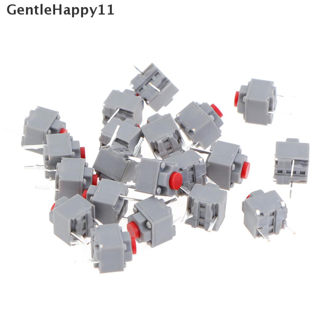 Gentlehappy 20pcs Tombol Mute 6x6 X 7.3 Untuk Mouse Wireless Kabel