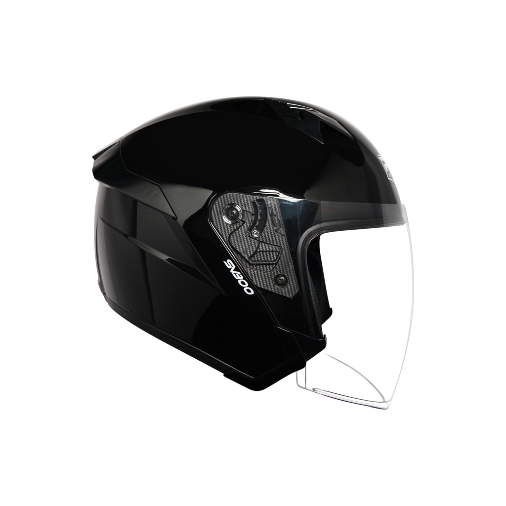 HELM RSV SV300 BLACK GLOSSY BUNDLING VISOR DARKSMOKE / IRIDIUM SILVER