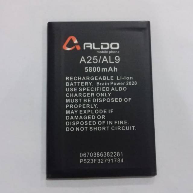 Battery Batre Baterai Aldo A25 Kecil AL9