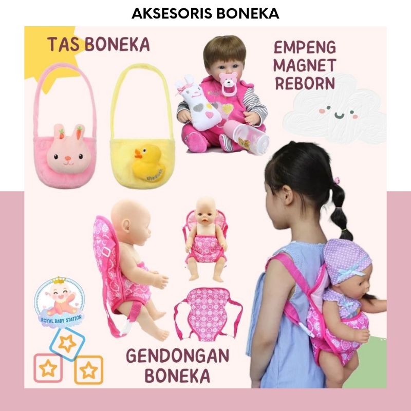 Gendongan Boneka Tas Empeng Magnet Boneka Reborn Premium