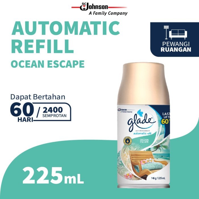 Glade Matic Spray Refill 225ml / 146gr - AEROSOL (KHUSUS PULAU JAWA)