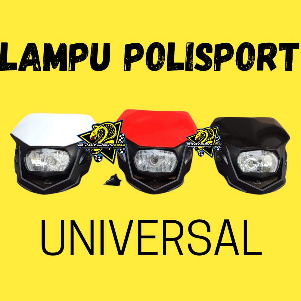 HEADLAMP POLISPORT/LAMPU DEPAN POLISPORT WR155 KLX CRF TRAIL/POLYSPORT/batok lampu polysport