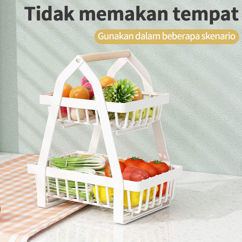 Rak Bawang Buah Dan Sayur Penyimpanan Serbaguna Penyimpanan Bumbu Dapur Rumah Tangga