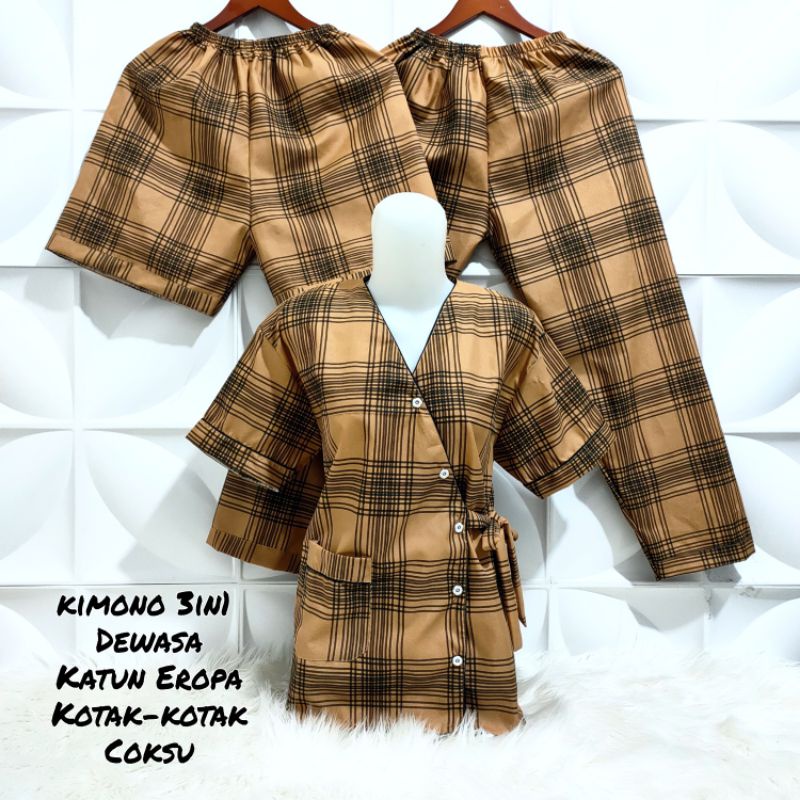 PIYAMA KIMONO 3IN1 WANITA DEWASA