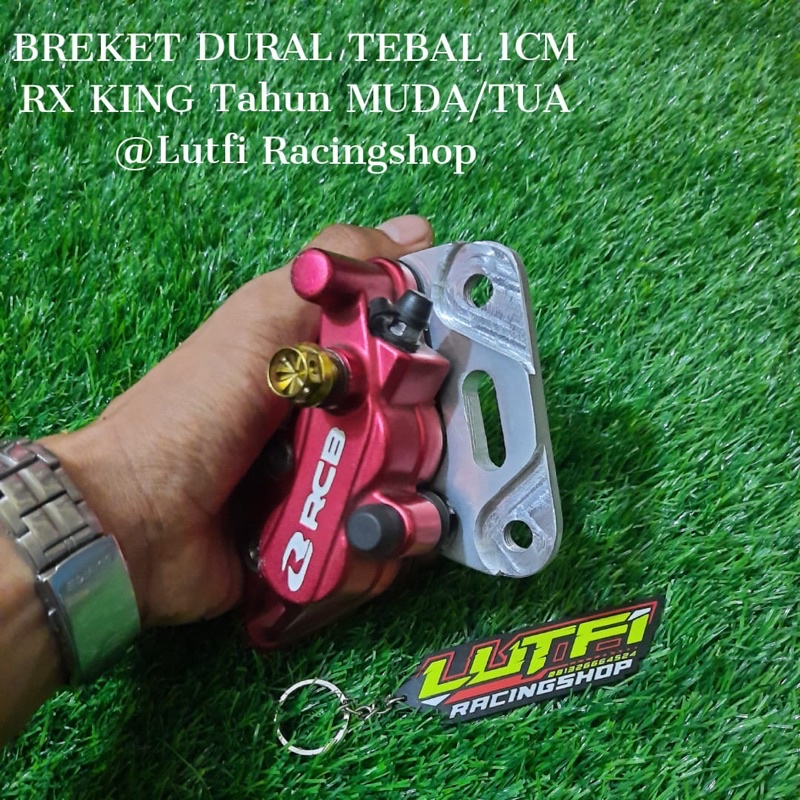 BREKET RX KING TAHUN MUDA Dan TUA BAHAN DURAL TEBAL 1cm(kusus kaliper RCB/nisin)-1