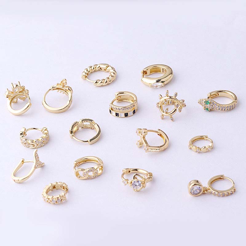 1pc Anting Tindik Tulang Rawan Telinga Desain Ekor Mermaid Silang Kupukupu Butterfly