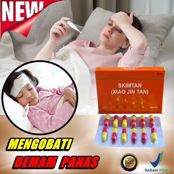 TERBARU Obat penurun panas tinggi dewasa xiao jin tan kapsul obat demam anak 6 tahun Original BPOM