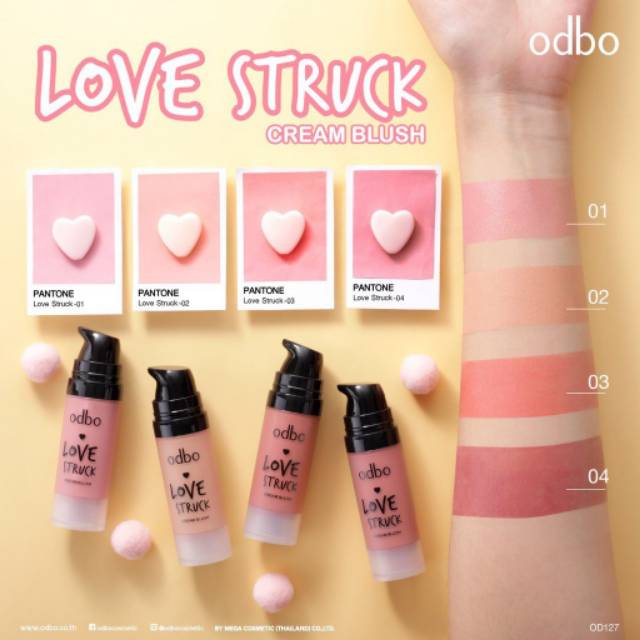 ODBO Love Struck Cream Blush #OD127 Thailand / Blush On / Blushon