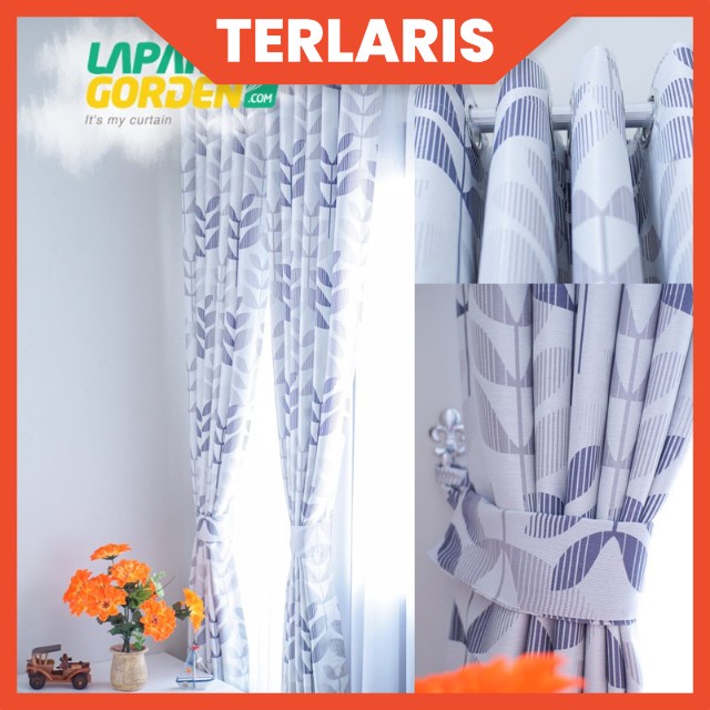 DIJAMIN ORI - Gorden Blackout Polos Import Smokring SIlver L140cm T200cm - Jendela Kamar Minimalis