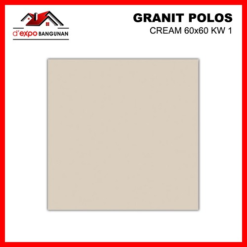 {FREEONGKIR} GAN GRANIT TILE LANTAI/DINDING CREAM POLOS LUXURY HOME 60X60 KW1 1.44 M2/DUS PROMO