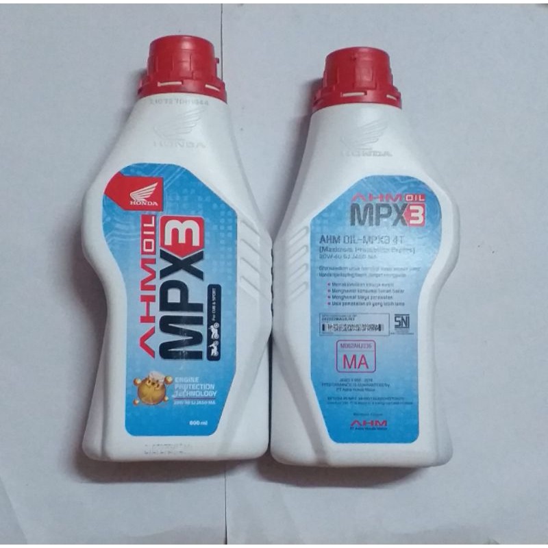 OLI MESIN SEPEDA MOTOR AHM MPX3 MPX 3 20W-40 ISI 800 ML ORIGINAL