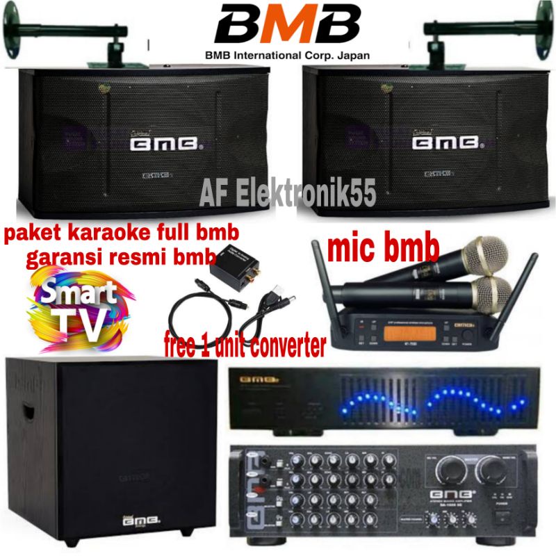 Paket Sound System Karaoke Full BMB Speaker 10 Inch + Subwofer 12 Inch Garansi Resmi BMB