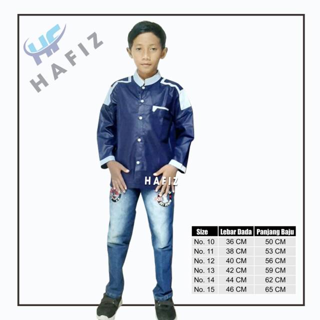 Baju koko gus azmi anak - Koko anak lanang - koko hadroh anak