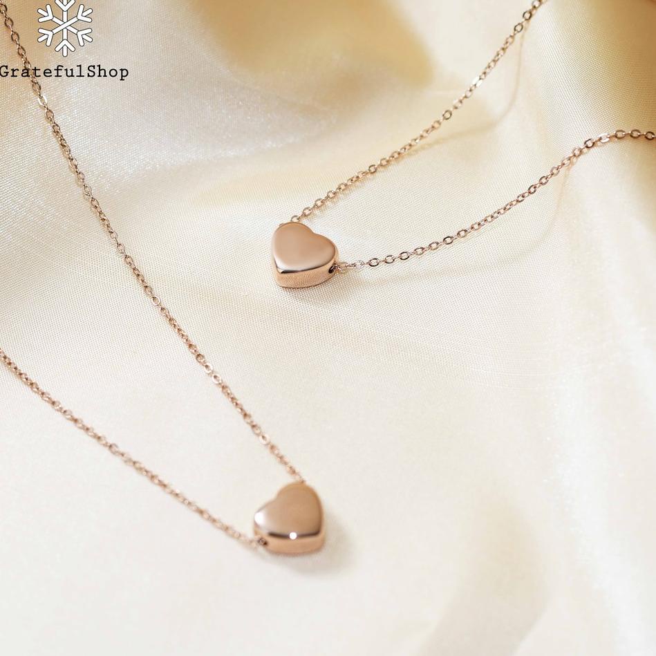 Murah Meriah Grateful - Agape Necklace Silver / Rosegold (Kalung Agape) (FREE UKIR / STAINLESS STEEL / ANTI KARAT)