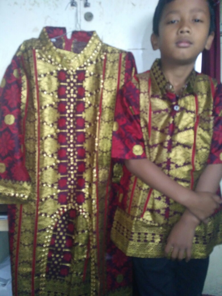 Setelan Batik Songket Palembang Mewah & Elegant Couple Keluarga