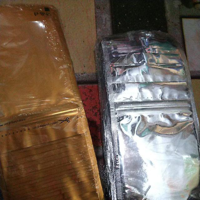 Standing Pouch Plastik Kemasan Kopi Snack Ziplock Klip Foil Kombi Hijau Dan Merah 150g