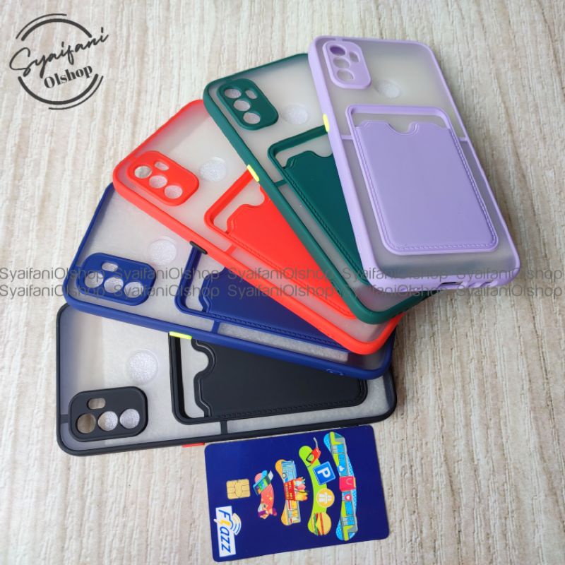 Card Case Oppo A32 (2020) / PDVM00 / Oppo A33 (2020) / CPH2137 Case Slot Kartu+Protection Camera