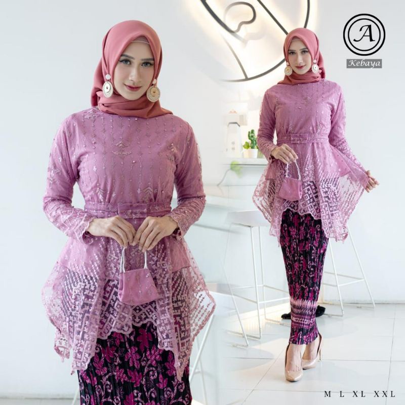 Stelan Kebaya Kutubaru Payet Sahara Original