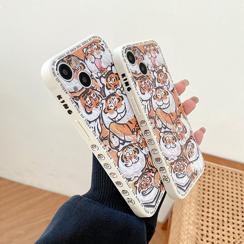 Ftd Original Cartoon Tiger Cover Bumper Shin Case OPPO A9 A53 A33 A31 2020 A15 A15S C1 XT A3S A7 A12 A11K F9 Pro A57 A39 F1S A83 K5 5 6 Casing Y11 Y12i Y15 Y17 Z1 Pro Y50 Y30i Y20i Y20S Y12S Y91C Y93 V5 V5S V5 Lite Y83 Y81 V9 Cartoon CASING HP