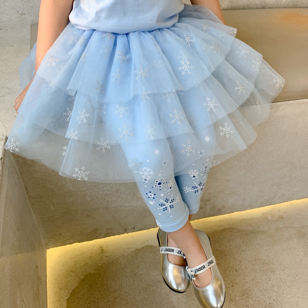 Setelan Anak Perempuan Impor Kaos dan Rok Tutu Legging Princess Frozen Elsa  Gratis Crown Set