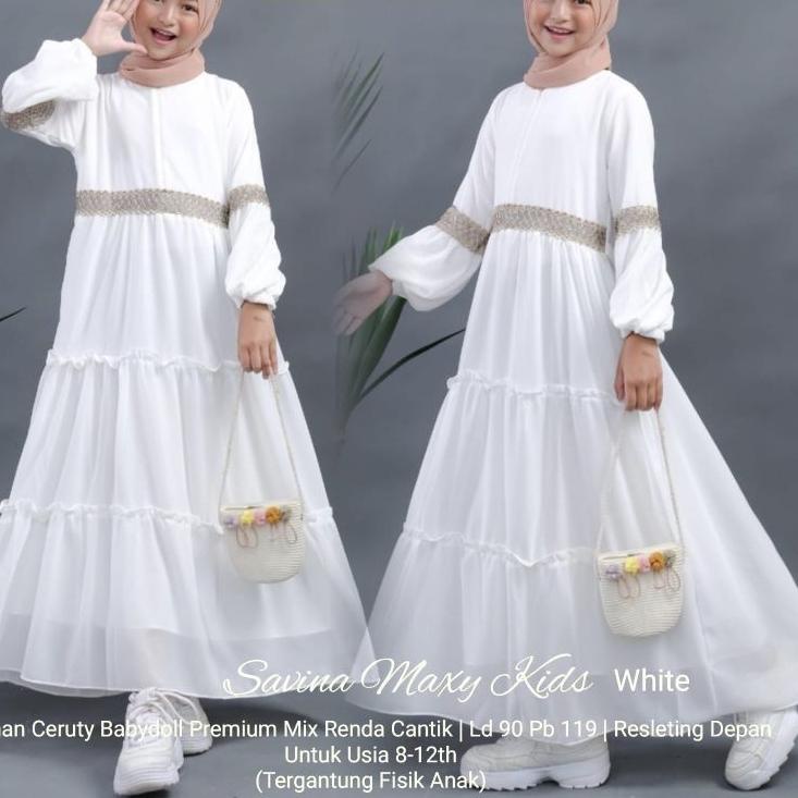 Smd31au22c ▪ GAMIS ANAK REMAJA TANGGUNG USIA 10-11-12-13-14-15 TAHUN ARYANA SYAR'I KIDS BAHAN CERUTY