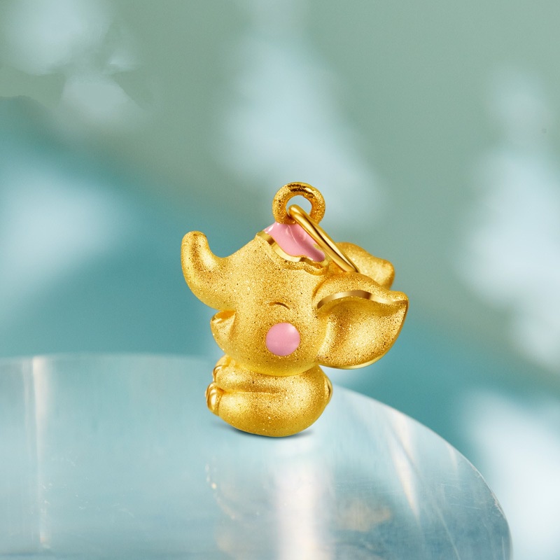 [Ready Stock]Fashion Gold-Plated Cute Dumbo Necklace Cartoon Pendant