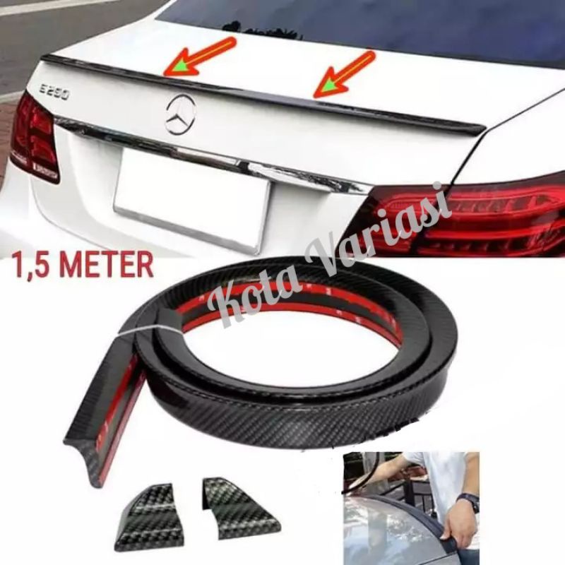 Ducktail Spoiler Mobil VIOS GEN 1 CARBON Hitam Polos Universal