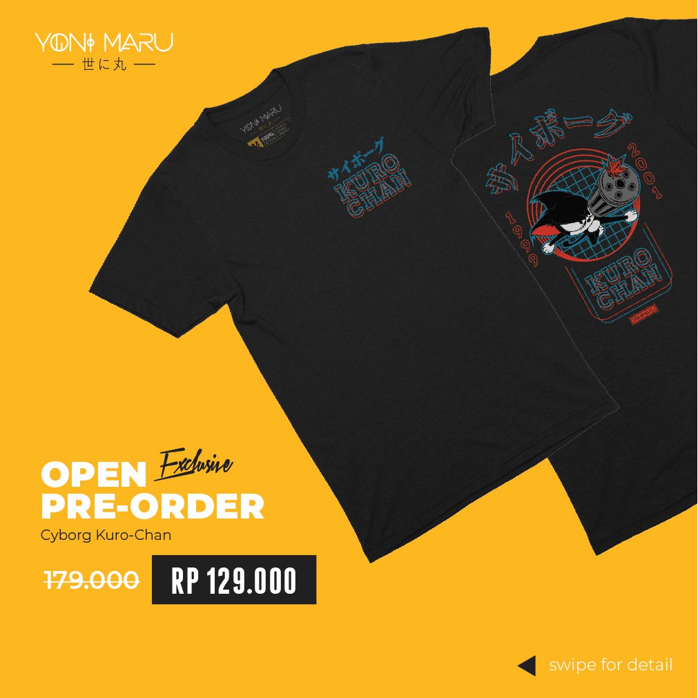 Baju Kaos Anime Cyborg Kuro-chan