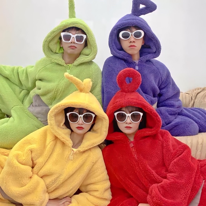 Piyama winter pajamas korean style teletubbies friendship import hangat baju tidur onesie oversized big size tingky wingky dipsy lala po