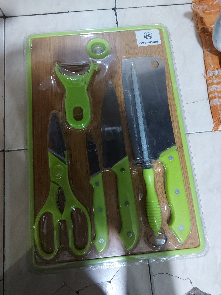 Pisau Set Stainless  Dilapis Anti Lengket 1 Set Isi 6 Termurah