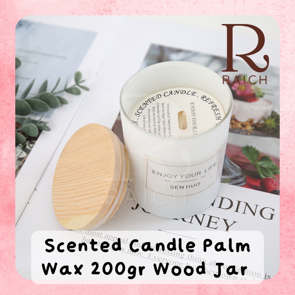 200Gr Palm Wax Natural Premium Scented Candle Lilin Aromaterapi Vegetable Wax Souvenir