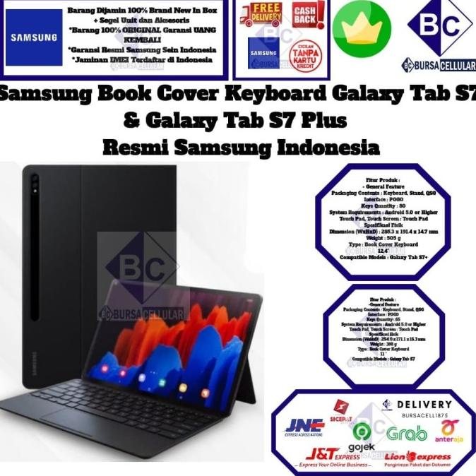 Samsung Book Cover Keyboard Galaxy Tab S7 Cover Tab s7 Plus Original