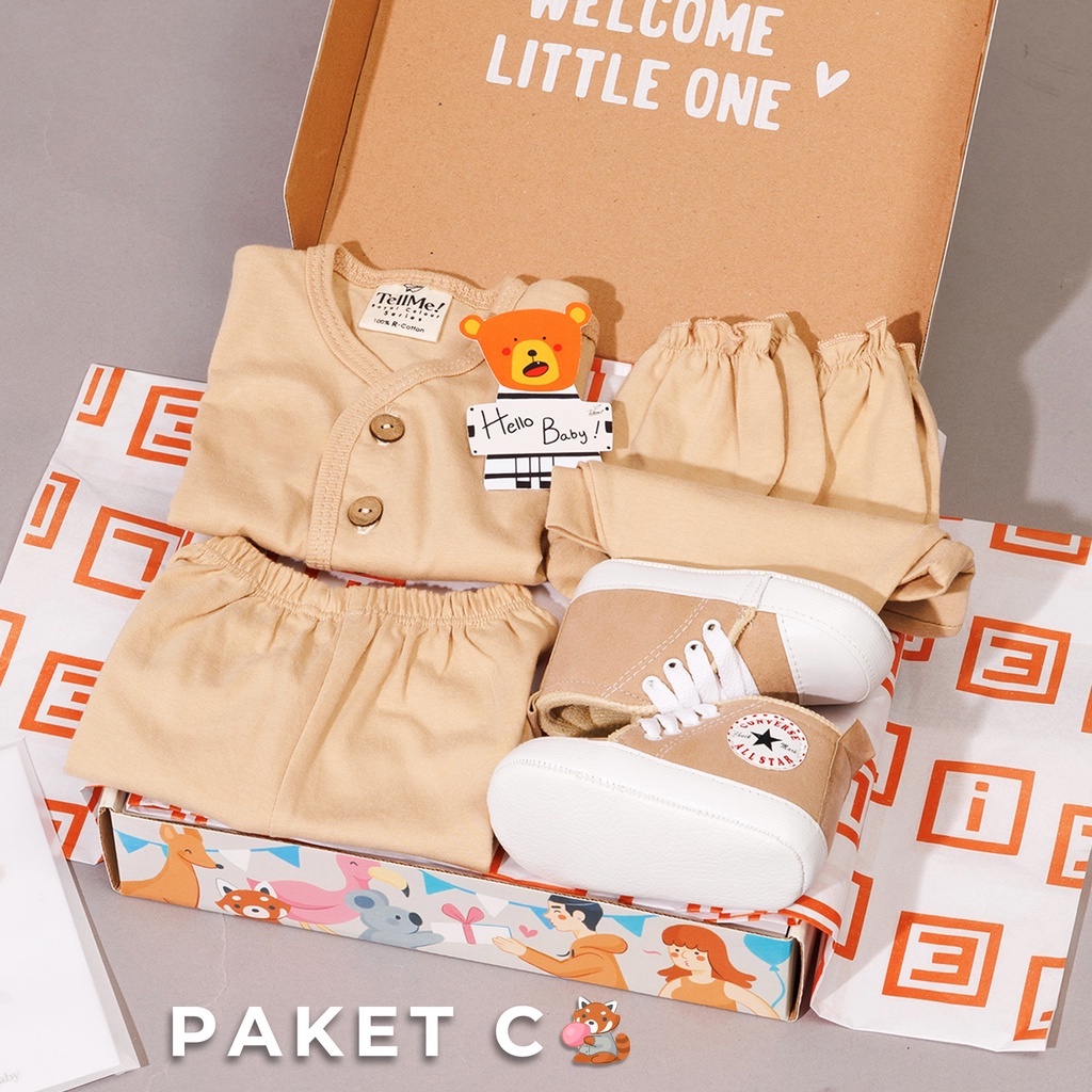 Hampers Bayi Newborn Baby Gift Set Parcel Hadiah Kado Lahiran Laki Laki Perempuan Cowok Cewek Custom-PAKET C