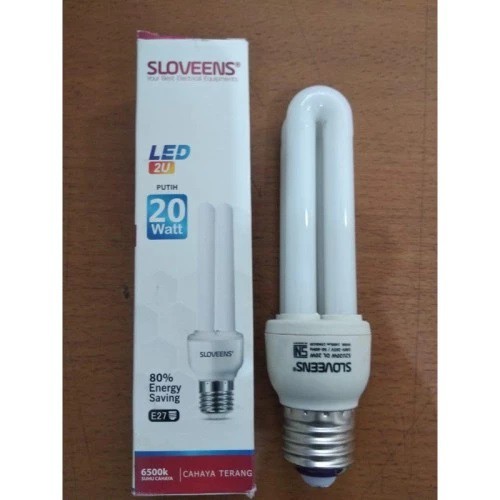 Bohlam LED SLOVEENS Lampu LED PLC 2U 20 Watt Murah Lampu LED 20w Hemat Energi Lampu Murah SLOVEENS