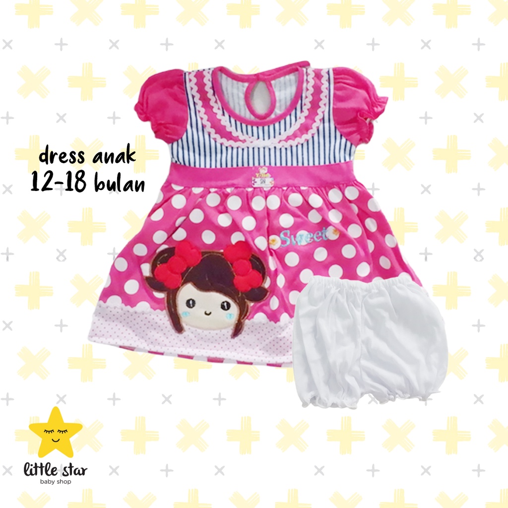 Y Lin Dress Bayi Cewek | Setelan Bayi Cewek | Setelan Baby Girl | Dress Anak Cewek