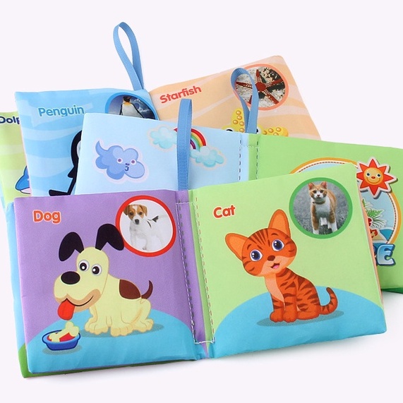 BUKU bantal Kain edukasi bayi mainan bayi baby softbook cloth book