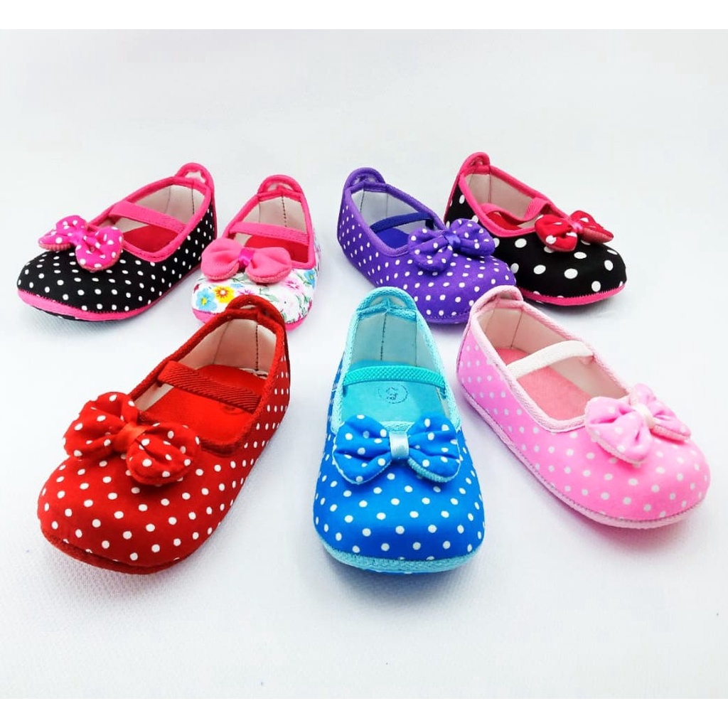 PRP02 Sepatu Anak Perempuan Prewalker Pita Premium 0-11 Bulan