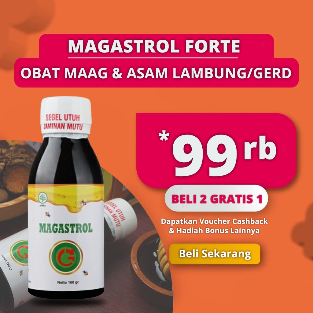 Magastrol Forte - Madu Magastrol 100% Original Asli Madu Lambung - Obat Maag Kronis & Asam Lambung Naikd - Gerd Terbukti Berkhasiat Atasi Perut Sakit Perih Kembung Mual & Muntah-BELI 2 GRATIS 1