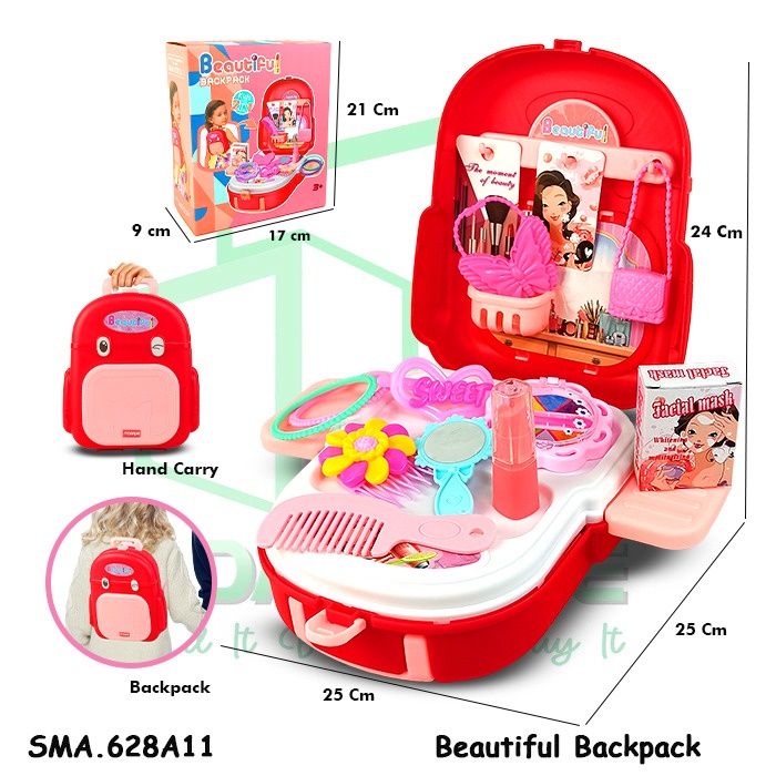 PROMO BRO1735  BRO1736 BRO1737 SMA-9992 SMA-628A11 SMA-6287 Tas Salon Set Peralatan Perlengkapan Salon Salonan Make Up Dandan Merias Rias Pretend Play Sets Mainan Anak Permainan Edukasi Montessori