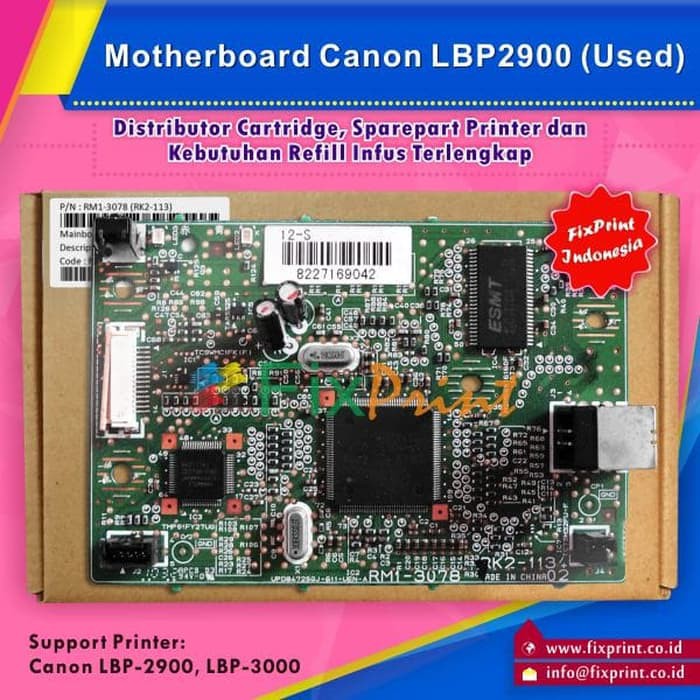 Mainboard / Motherboad Printer Canon LBP-2900 LBP-3000 LBP2900 LBP3000 FPS1505