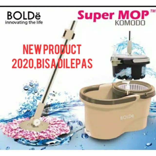 Alat pel super mop BOLDE KOMODO premium class - pengering bisa dilepas