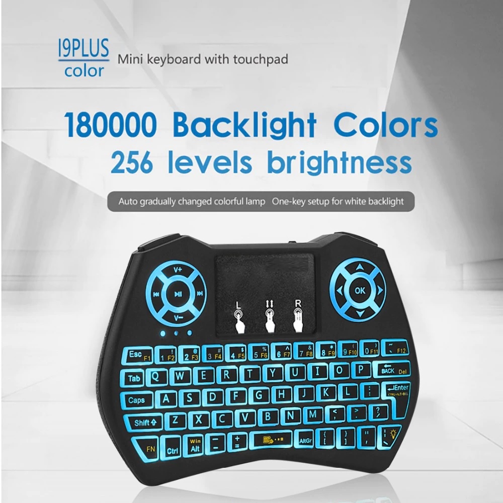 i9 Plus - Mini Wireless Keyboard and Touchpad RGB Backlit