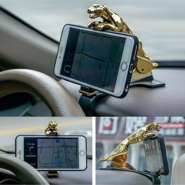 [WS] Holder Handphone Dashboard Bentuk Jaguar Aneka Warna Gaya Klasik 4.5